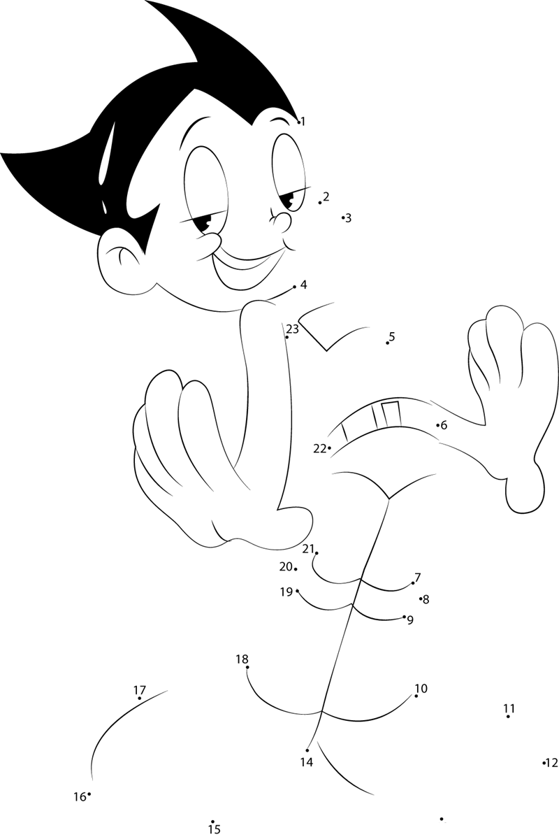 Go-Go-Astro-Boy-Dot-To-Dot dot to dot worksheets