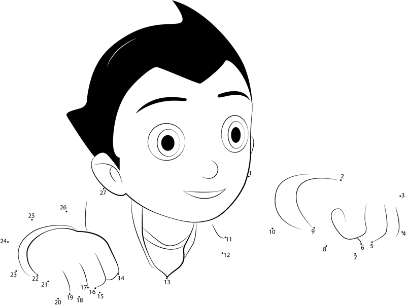 Hero-Astro-Boy-Dot-To-Dot dot to dot worksheets