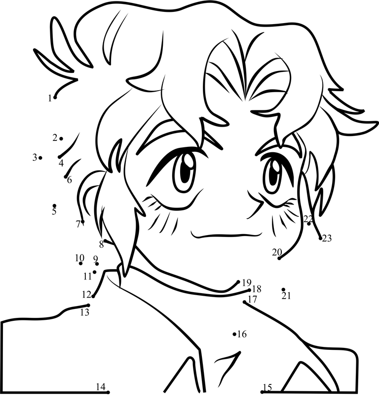 Enrique-Beyblade-Dot-To-Dot dot to dot worksheets
