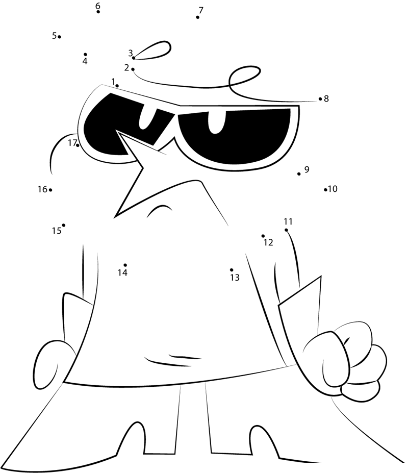 Angry Dexters dot to dot worksheets