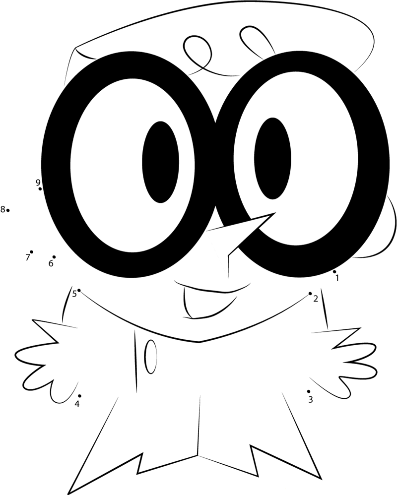 Big Eyes Of Dexters dot to dot worksheets