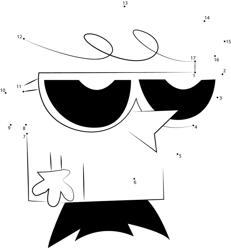 Dexter The Tiny Boy dot to dot worksheets