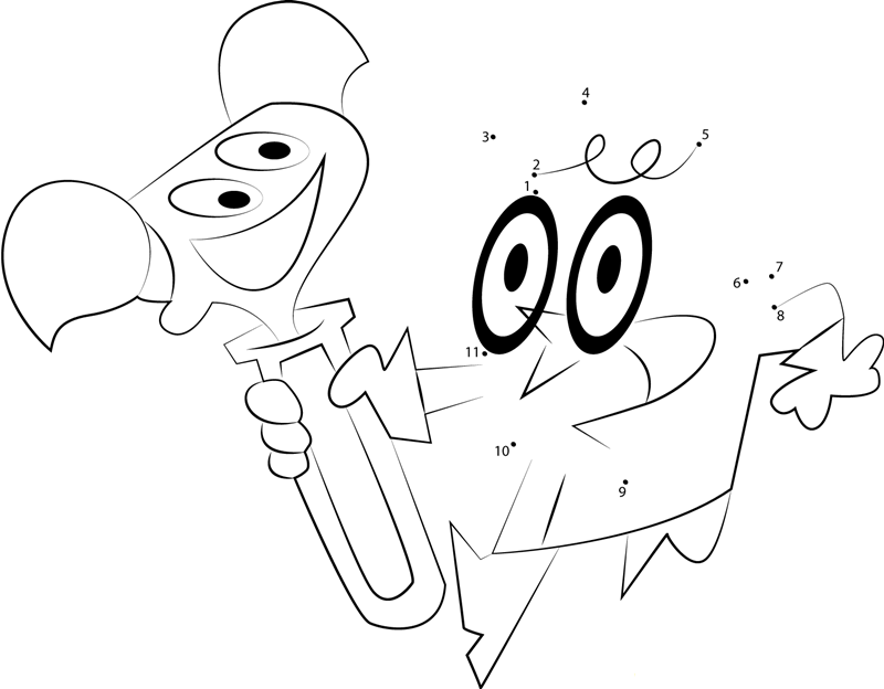 Dexters And Dee Dee dot to dot worksheets