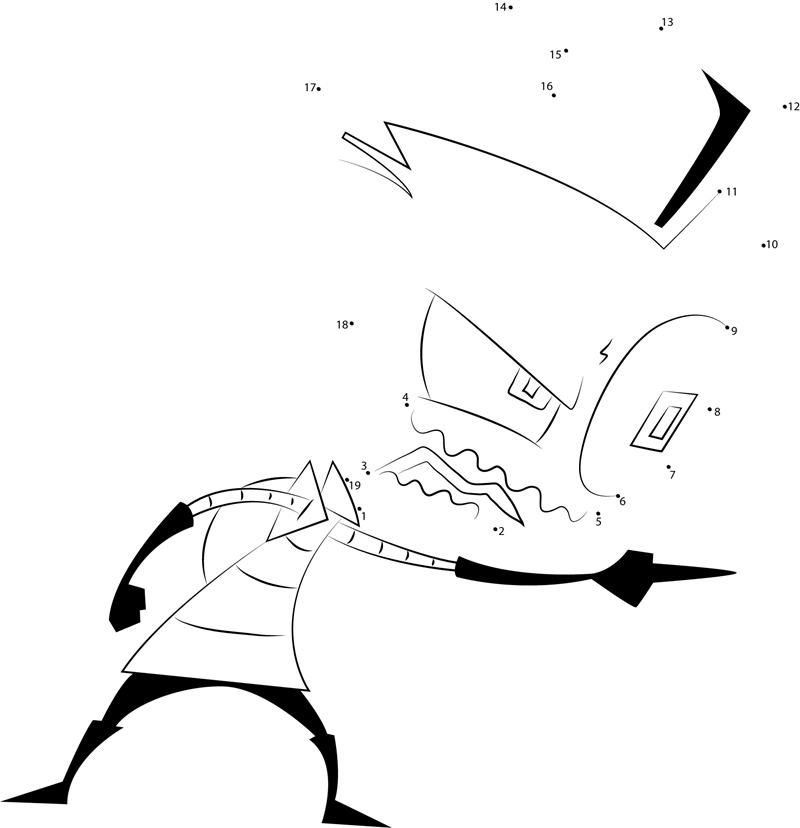 Art Zim Disguise Pointing dot to dot worksheets