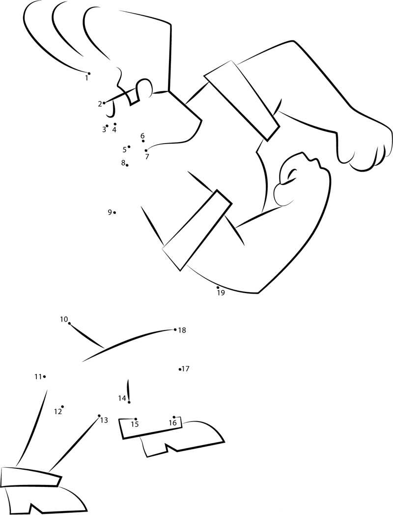 Johnny Bravo dot to dot worksheets