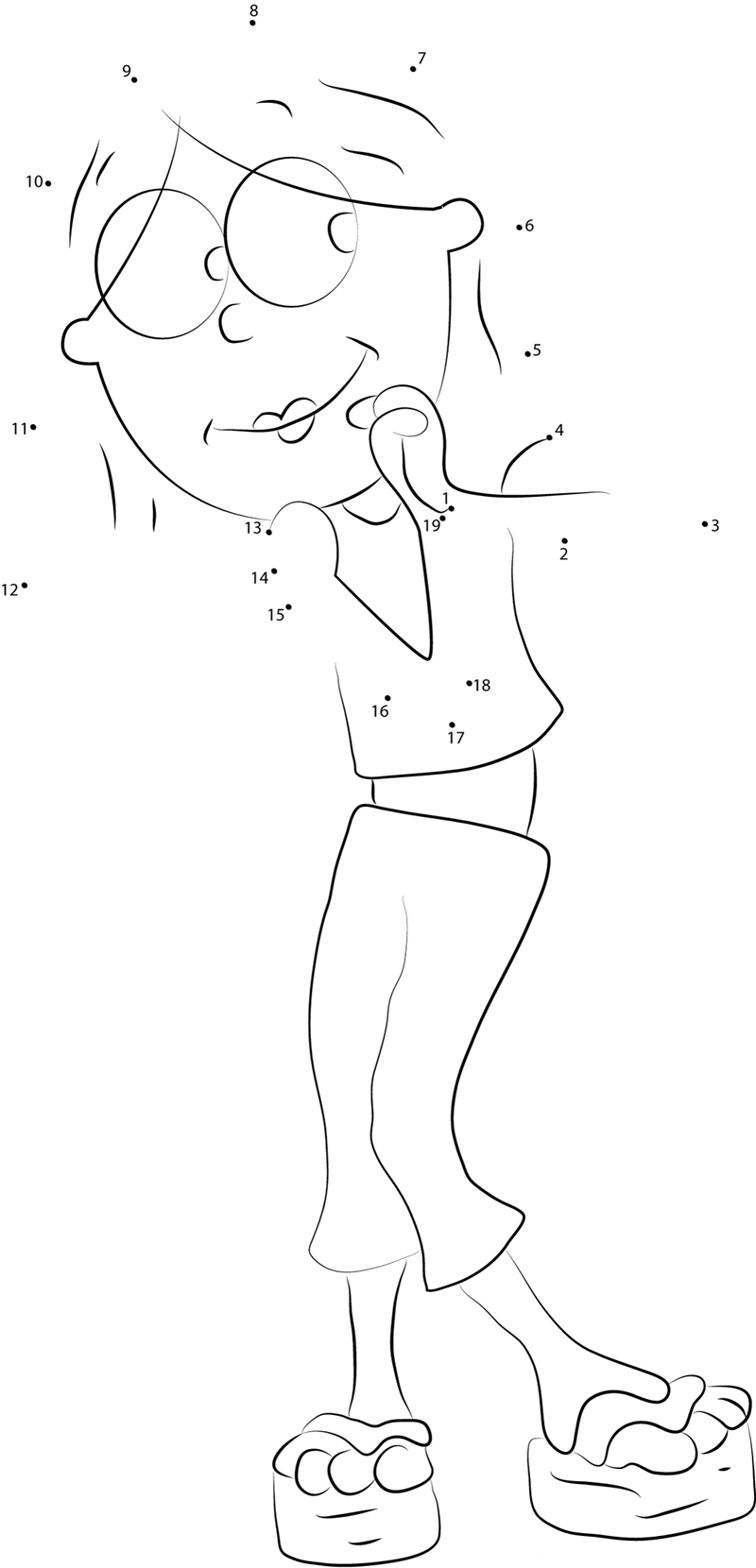 Cute Lizzie Mcguire dot to dot worksheets